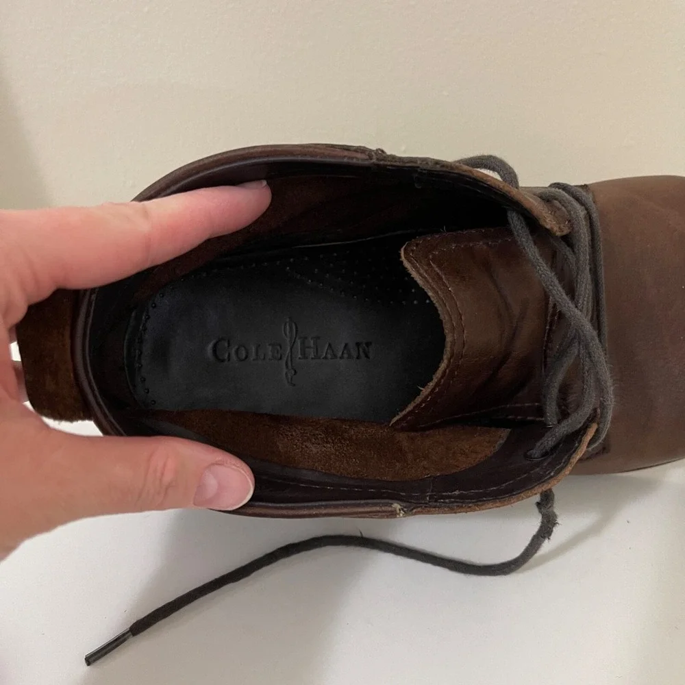 Cole Haan Charles Brown Leather Chukka‎ Boots Lace Up Ankle Mens 9.5 M C11847